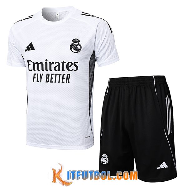 Camiseta Entrenamiento Real Madrid Blanco/Negro 2025/2026