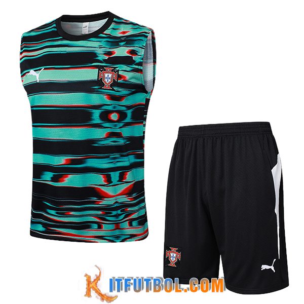 Camiseta Entrenamiento sin mangas Portugal Negro/Verde 2025/2026