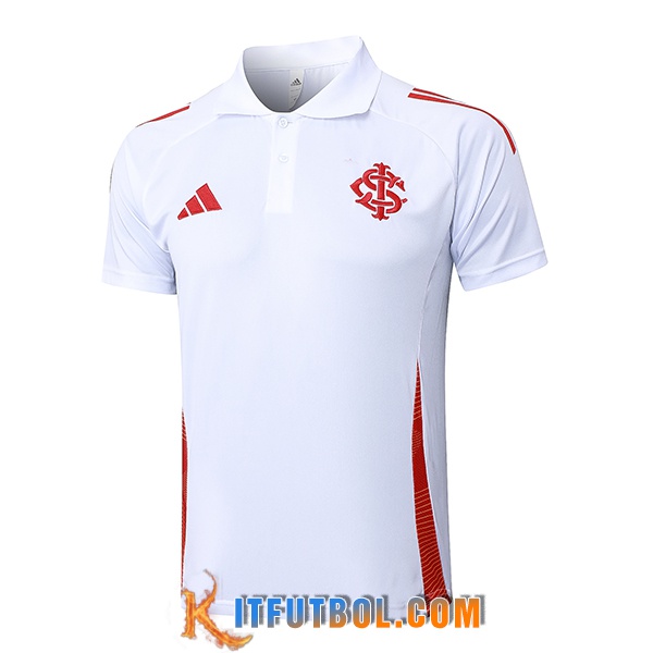 Camiseta Polo Internacional Blanco/Rojo 2025/2026