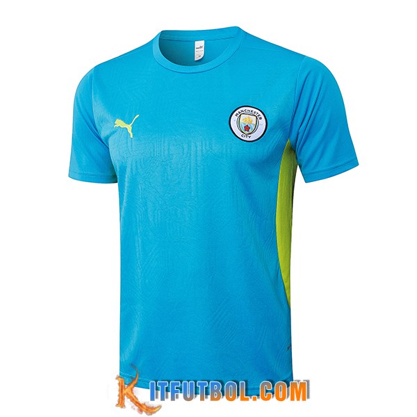 Camiseta Entrenamiento Manchester City Azul/Verde 2025/2026