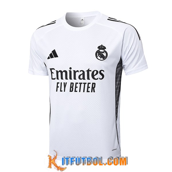 Camiseta Entrenamiento Real Madrid Blanco/Negro 2025/2026