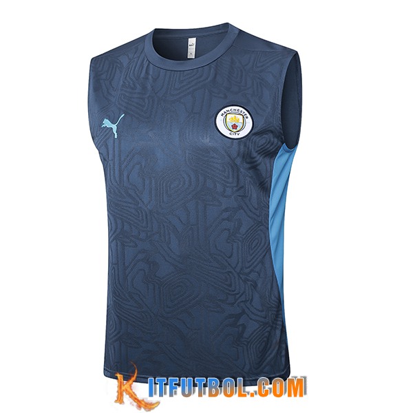 Chalecos De Futbol Manchester City Gris/Azul 2025/2026