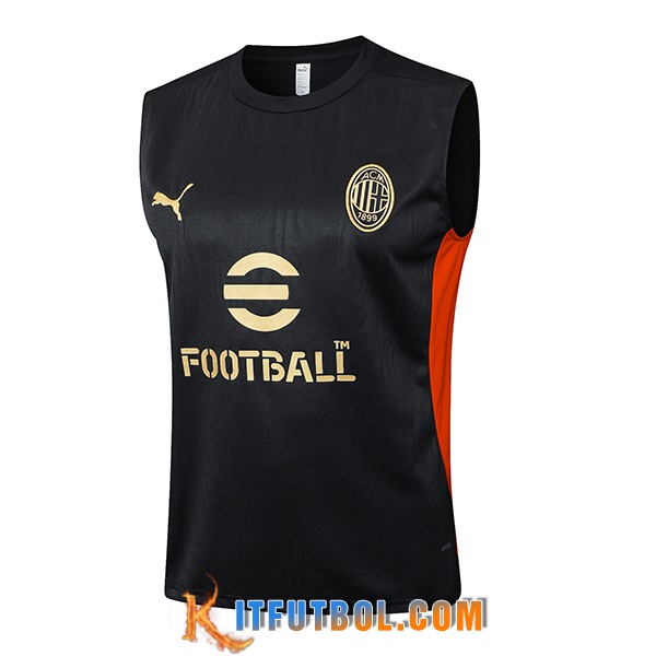 Chalecos De Futbol AC Milan Negro/Rojo 2025/2026