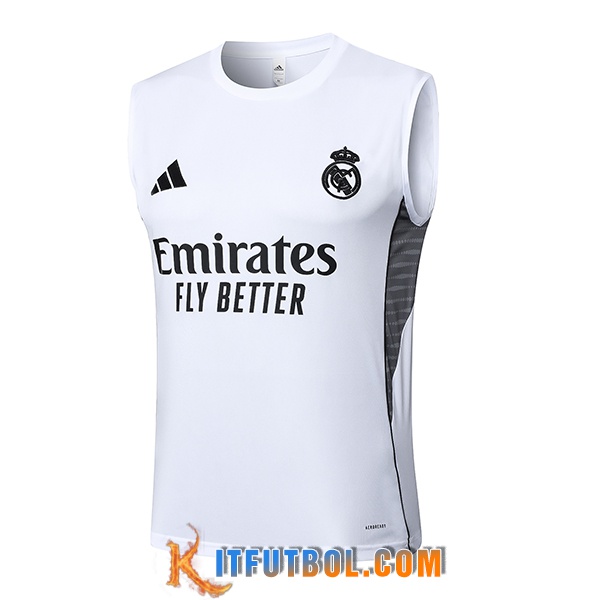 Chalecos De Futbol Real Madrid Blanco/Negro 2025/2026