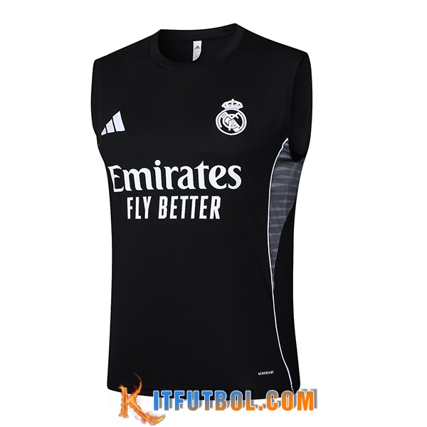 Chalecos De Futbol Real Madrid Negro/Gris 2025/2026