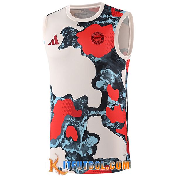 Chalecos De Futbol Bayern Munich Beige/Rojo/Azul 2025/2026