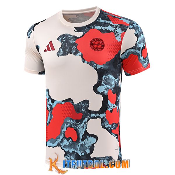 Camiseta Entrenamiento Bayern Munich Beige/Rojo/Azul 2025/2026