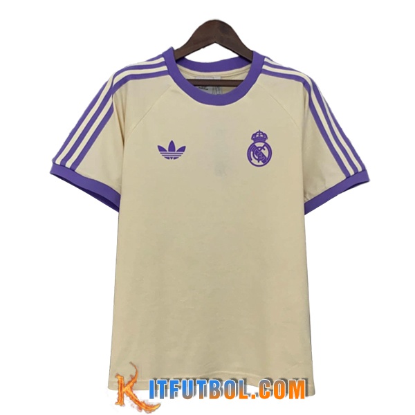 Camiseta Entrenamiento Real Madrid Beige/Violeta 2025/2026