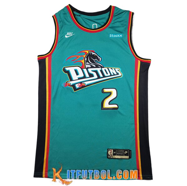 Camisetas NBA Detroit Pistons (CUNNINGHAM #2) 2025/26 Verde/Negro