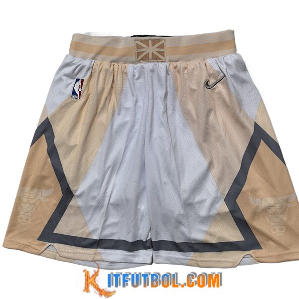 Cortos NBA Chicago Bulls 2025/26 Blanco/Naranja/Gris