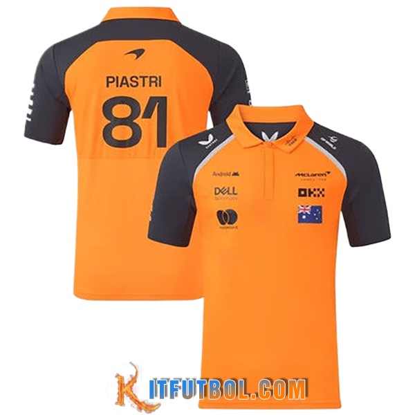 Polo McLaren (PIASTRI #81) F1 Team Naranja/Gris 2025