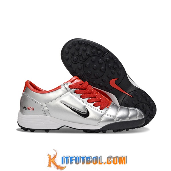 Nike Botas De Fútbol T90 TF Gris/Rojo