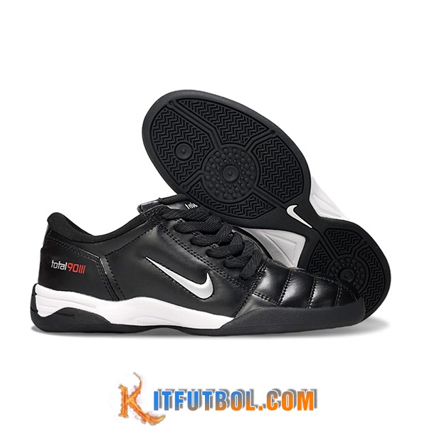 Nike Botas De Fútbol T90 IC Negro/Blanco