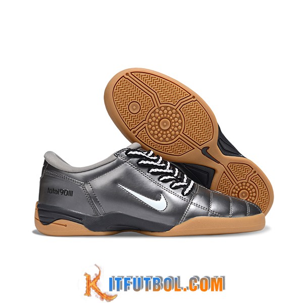 Nike Botas De Fútbol T90 IC Gris/Blanco