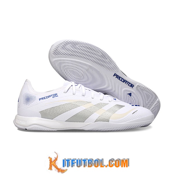 Adidas Botas De Fútbol PREDATOR 25 ELITE IC BOOTS Blanco/Gris/Azul