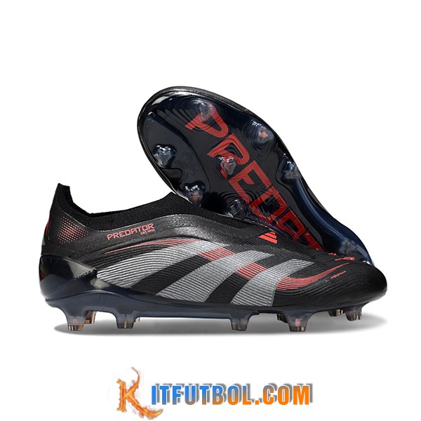 Adidas Botas De Fútbol 25 Predator Elite LL FG Negro/Gris/Rojo