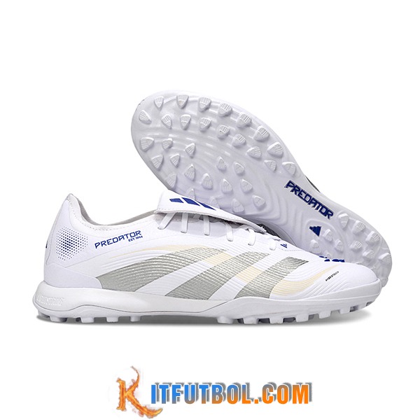 Adidas Botas De Fútbol PREDATOR LEAGUE FT TURF Blanco/Gris/Azul