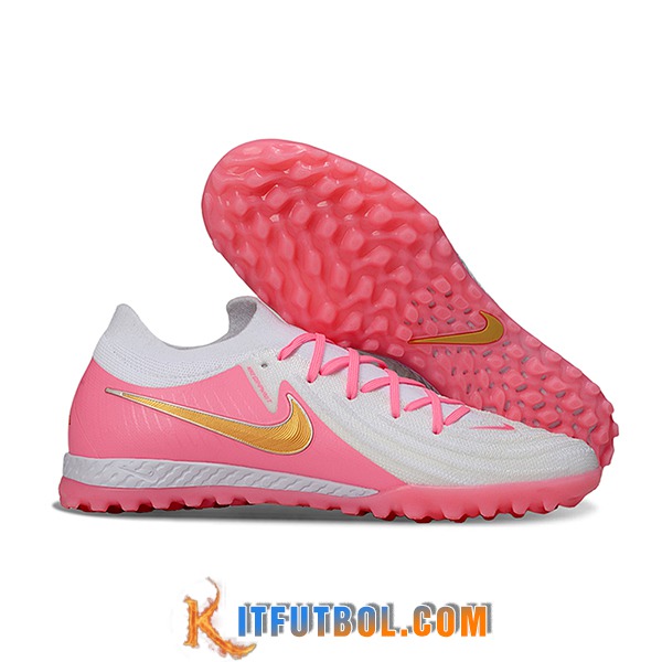 Nike Botas De Fútbol Phantom GX II EliteTF Rosa/Blanco/Amarillo