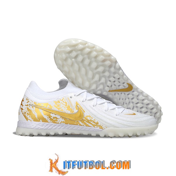 Nike Botas De Fútbol Phantom GX II EliteTF Blanco/Amarillo