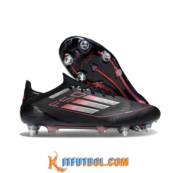 Adidas Botas De Fútbol F50 Elite SG Negro/Rojo/Blanco