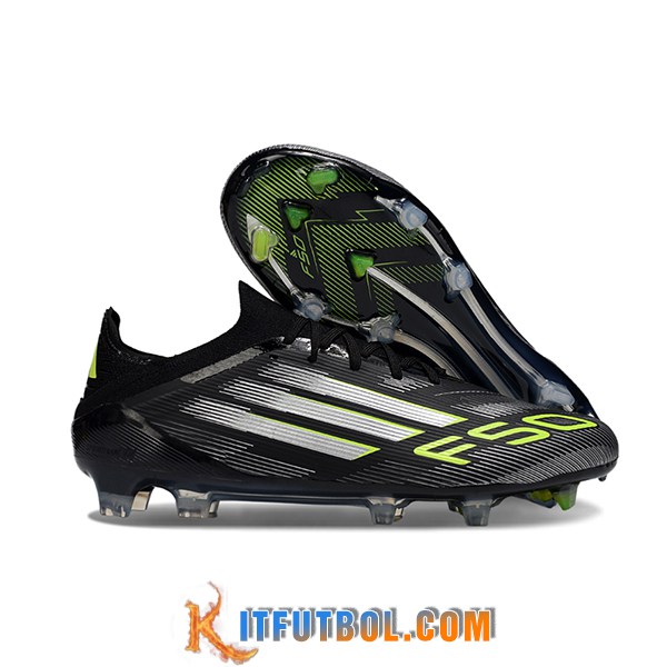 Adidas Botas De Fútbol F50 Elite FG Negro/Blanco/Verde