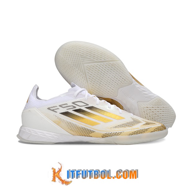 Adidas Botas De Fútbol F50 PRO IC Blanco/Amarillo