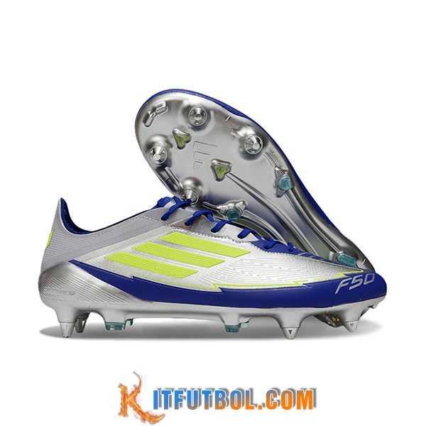 Adidas Botas De Fútbol F50 ELITE SG Gris/Azul/Verde