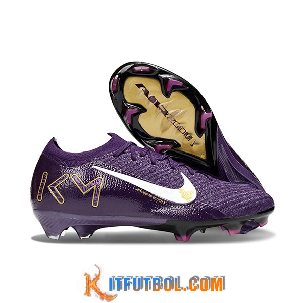 Nike Botas De Fútbol AIR Zoom Mercurial Vapor 16 Elite XXV FG KM Violeta/Blanco