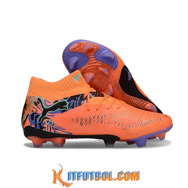PUMA Botas De Fútbol FUTURE 8 ULTIMATE FG/AG Naranja/Negro -02