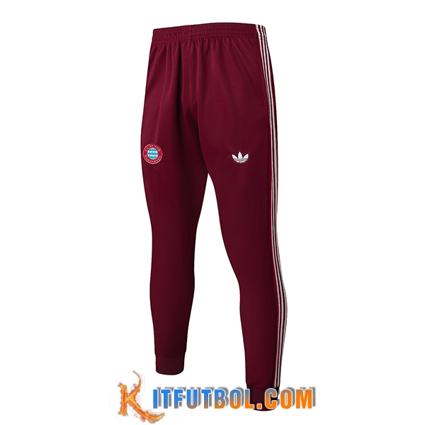 Pantalon Entrenamiento Bayern Munich Rojo/Blanco 2025/2026