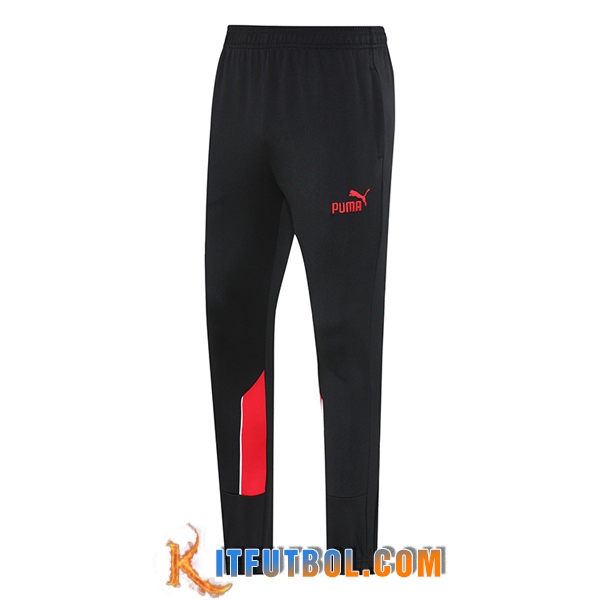 Pantalon Entrenamiento AC Milan Negro/Rojo 2025/2026
