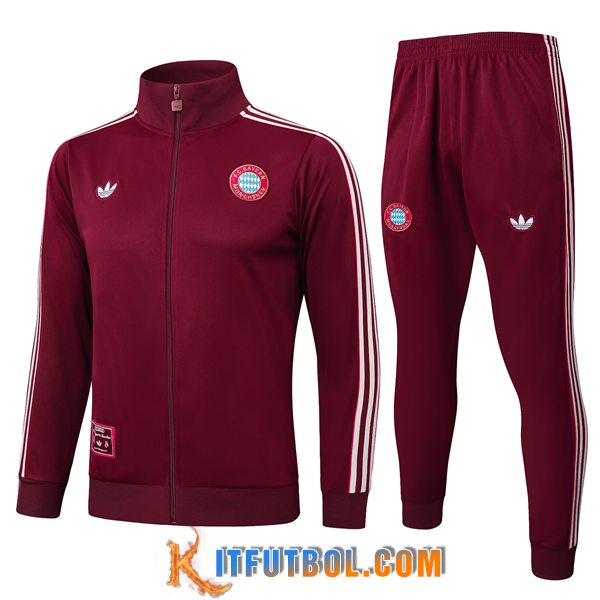 Chandal Equipos De Futbol Chaquetas Bayern Munich Rojo/Blanco 2025/2026