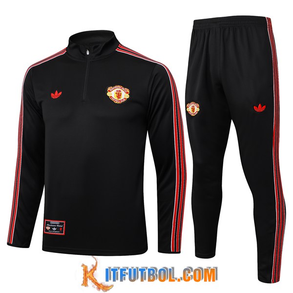Chandal Equipos De Futbol Manchester United Negro/Rojo 2025/2026