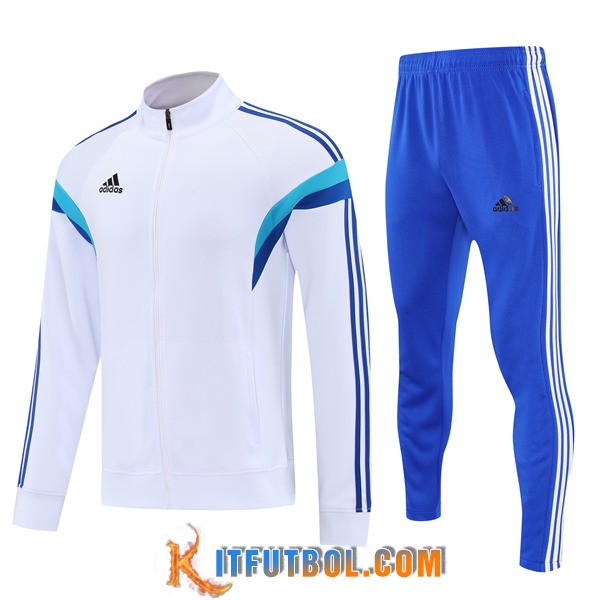Chandal Equipos De Futbol Chaquetas Adidas Blanco/Azul 2025/2026