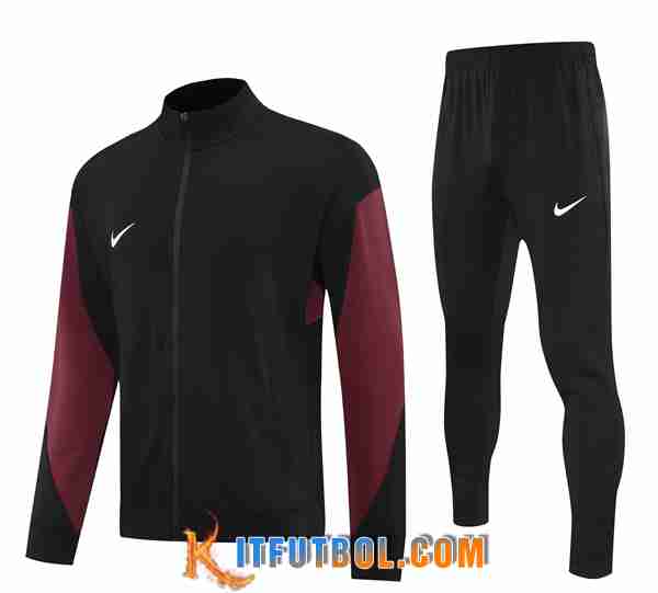 Chandal Equipos De Futbol Chaquetas Nike Negro/Rojo 2025/2026