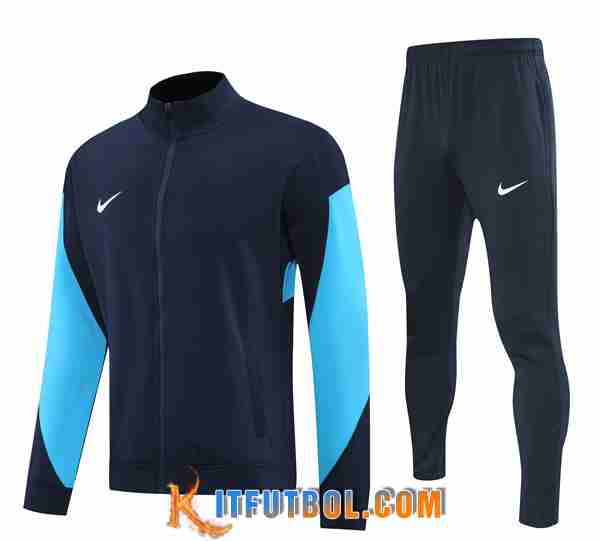 Chandal Equipos De Futbol Chaquetas Nike Negro/Azul 2025/2026