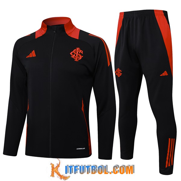 Chandal Equipos De Futbol Chaquetas SC Internacional Negro/Rojo 2025/2026