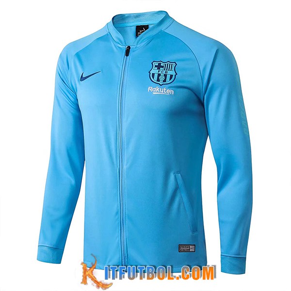 Chaquetas Futbol FC Barcelona Azul Claro 2025/2026