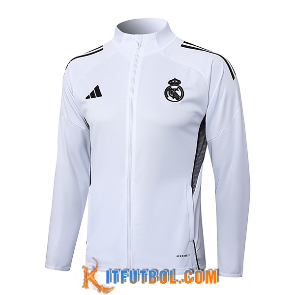 Chaquetas Futbol Real Madrid Blanco/Gris 2025/2026