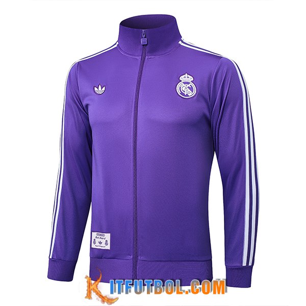 Chaquetas Futbol Real Madrid Violeta/Blanco 2025/2026