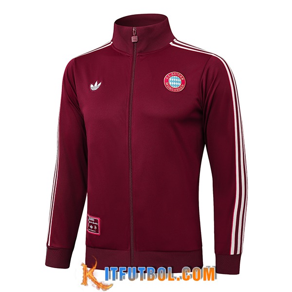 Chaquetas Futbol Bayern Munich Rojo/Blanco 2025/2026