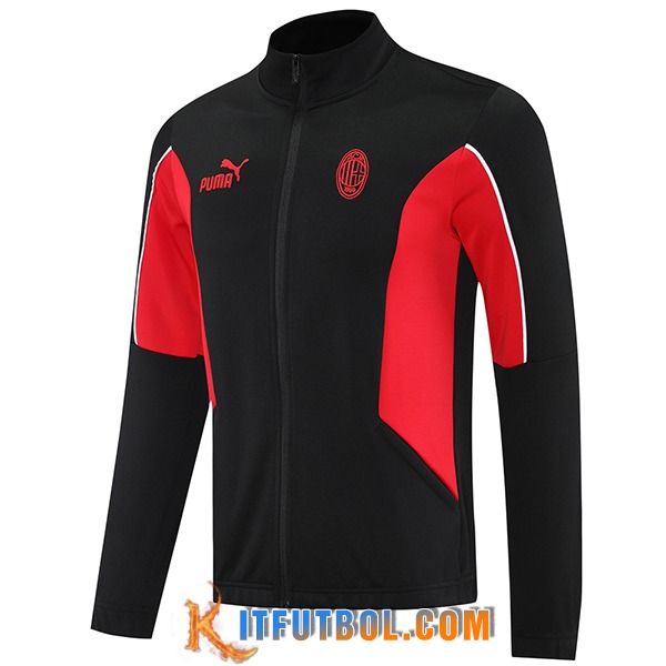 Chaquetas Futbol AC Milan Negro/Rojo 2025/2026