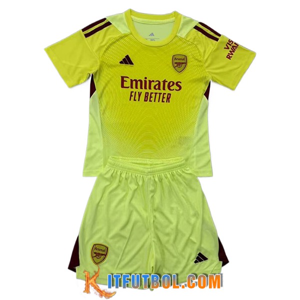 Camisetas De Futbol Arsenal Ninos Portero Amarillo 2025/2026