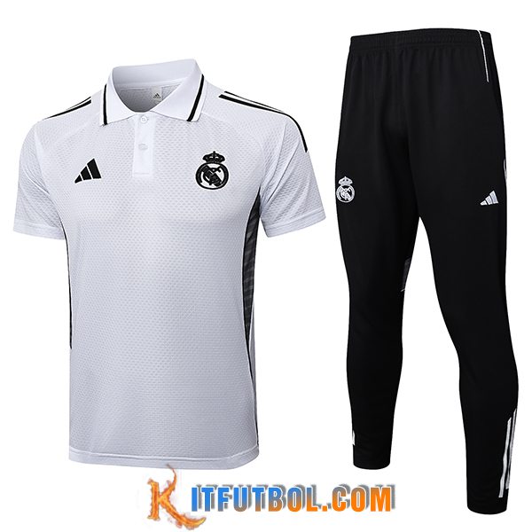 Camiseta Polo Real Madrid Blanco/Negro 2025/2026