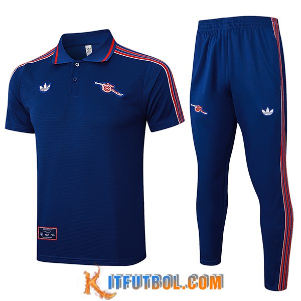 Camiseta Polo Arsenal Azul/Rojo 2025/2026