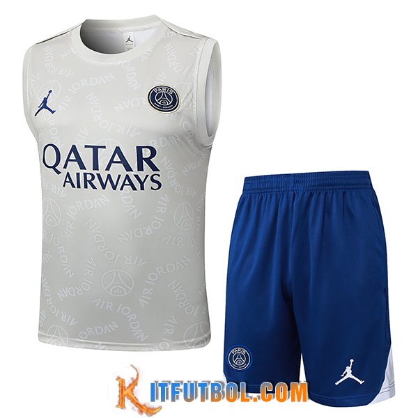 Camiseta Entrenamiento sin mangas PSG Gris Claro 2025/2026