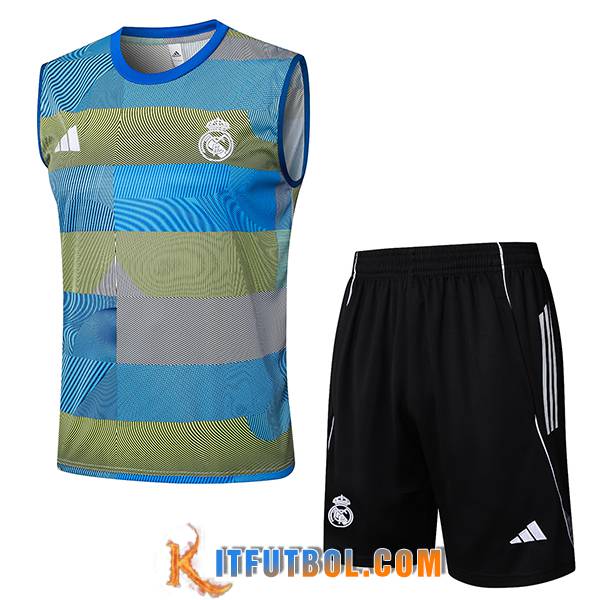 Camiseta Entrenamiento sin mangas Real Madrid Azul/Verde 2025/2026