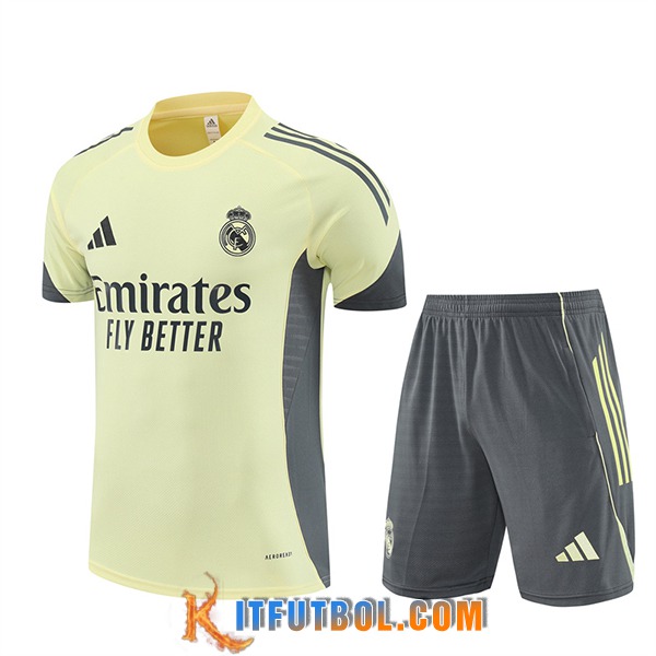 Camiseta Entrenamiento Real Madrid Amarillo/Gris 2025/2026