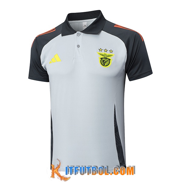 Camiseta Polo S.L.Benfica Gris/Negro 2025/2026
