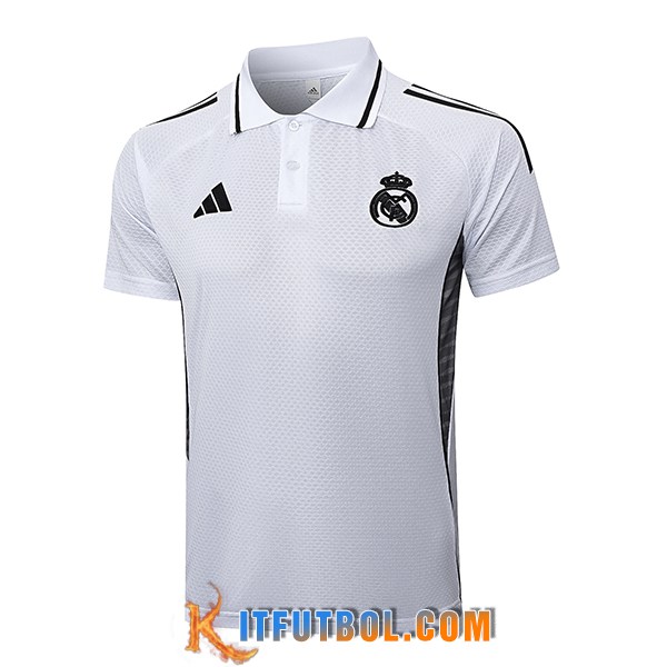 Camiseta Polo Real Madrid Blanco/Negro 2025/2026